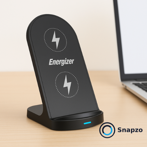 Energizer draadloze oplader – dubbele spoel, staand model.